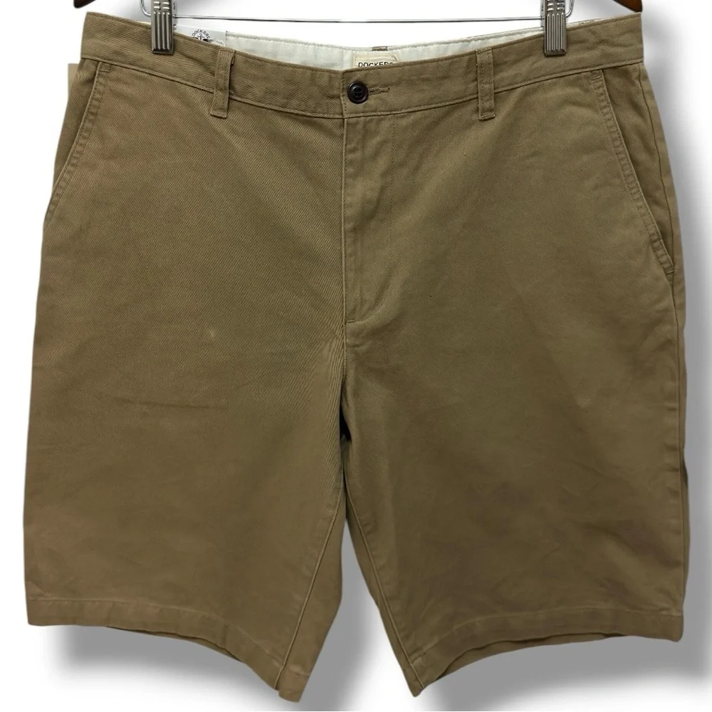 316 Dockers | NWT $48 Tan Khaki Smart 360 Certified Cotton Flex Shorts (Size 34)
